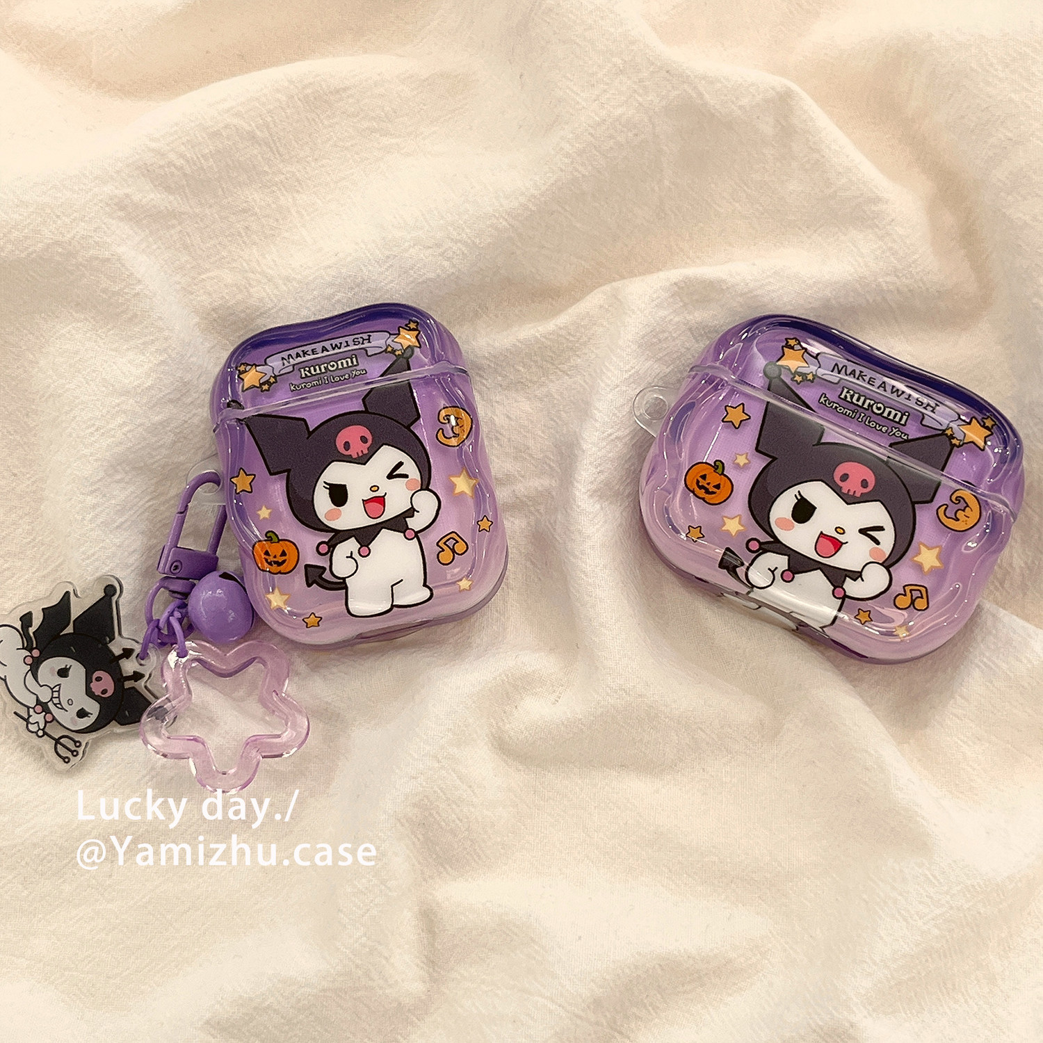 可爱库洛米适用airpods三代蓝牙无线苹果耳机壳1/2代保护套airpodspro二代情侣新款airpods4防摔pro3全包创意