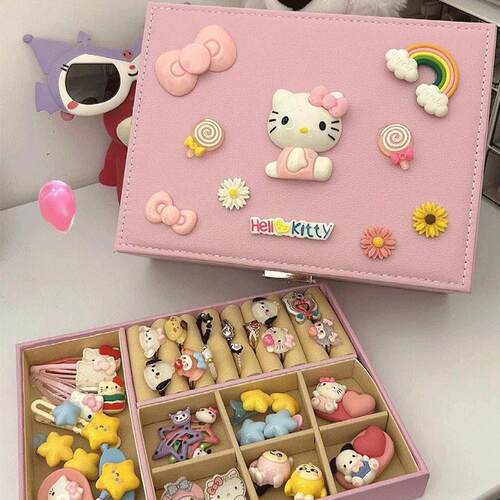 收纳盒首饰盒hellokitty发夹饰品