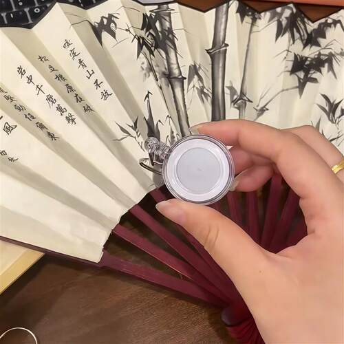 旋转飞扇伸缩扣回旋扇子古风装扮表演魔术道具有手就行的炫酷配件