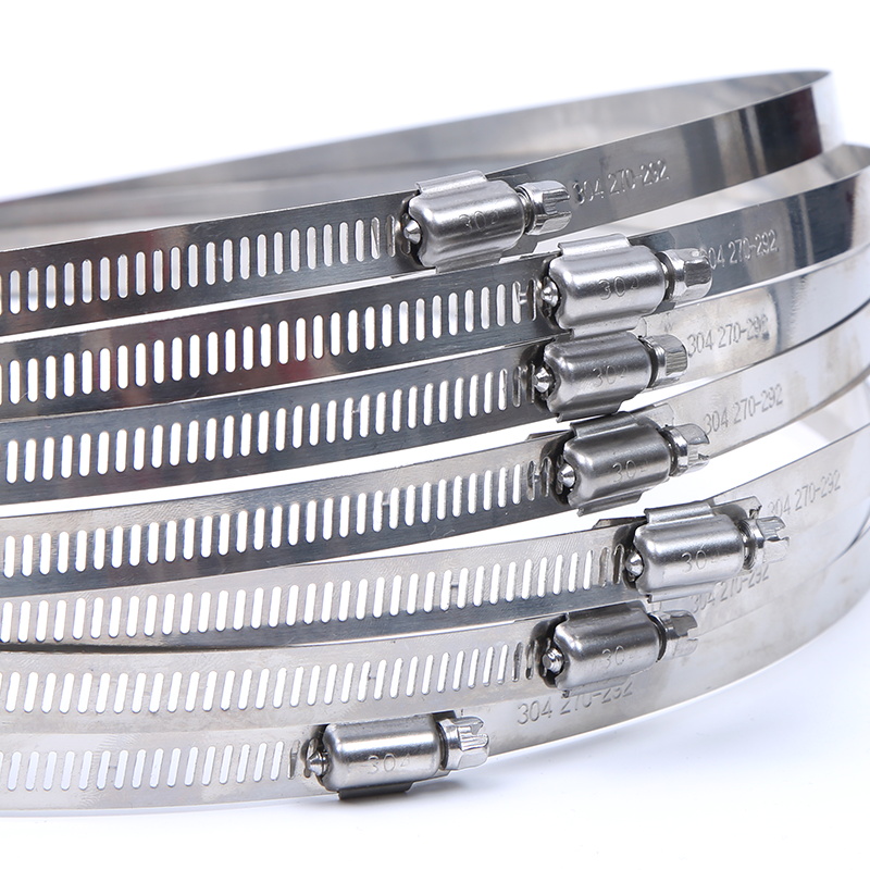 304不锈钢美式喉箍卡箍 电线杆卡箍通信监控抱箍管箍管卡固定卡扣