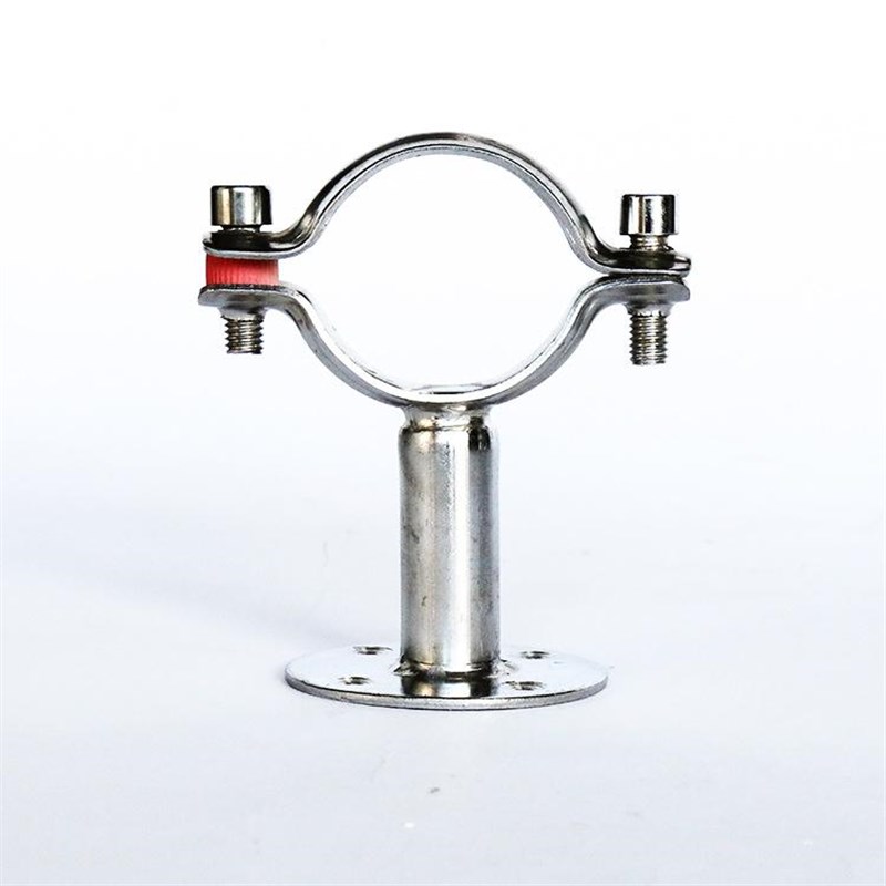 304卫生级不锈钢焊接管道支架管扣管子托管卡管子夹固定夹抱喉箍