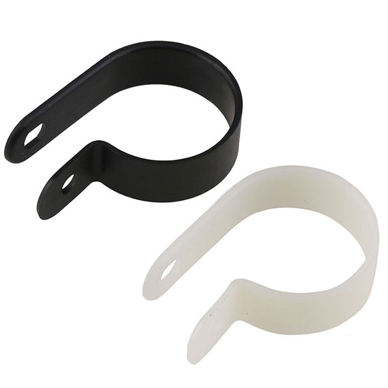 R型理线夹/U形线夹/电线缆定位固定器螺钉塑料夹线环扣线卡配线纽