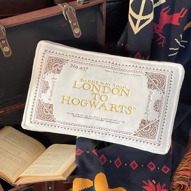 TS华纳正版哈利波特授权产品霍格沃茨特快列车车票抱枕沙发魔法