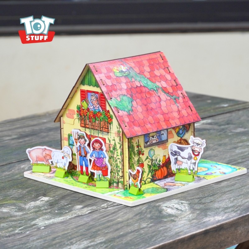 totstuff 3D立体拼图木质开放式故事拼图组合玩具儿童男女孩3~8岁,玩具/童车/益智/积木/模型,拼图/拼板,淘宝优惠券,粉丝福利购,淘宝优惠卷