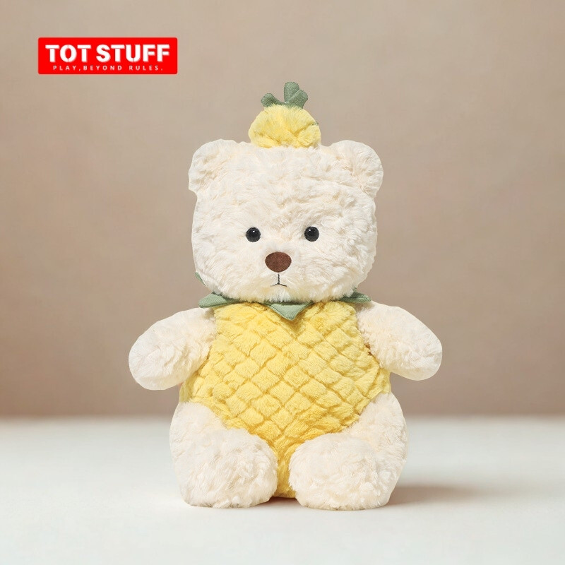 tot 菠萝小熊毛绒玩具可爱小兔子玩偶超软公仔安抚娃娃生日礼物女