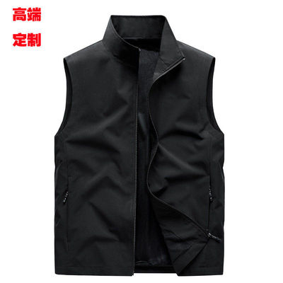 工作服马甲定制印logo夏