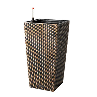 户外仿藤编花盆北欧特大号方形高款自吸水花盆酒店别墅落地水培盆