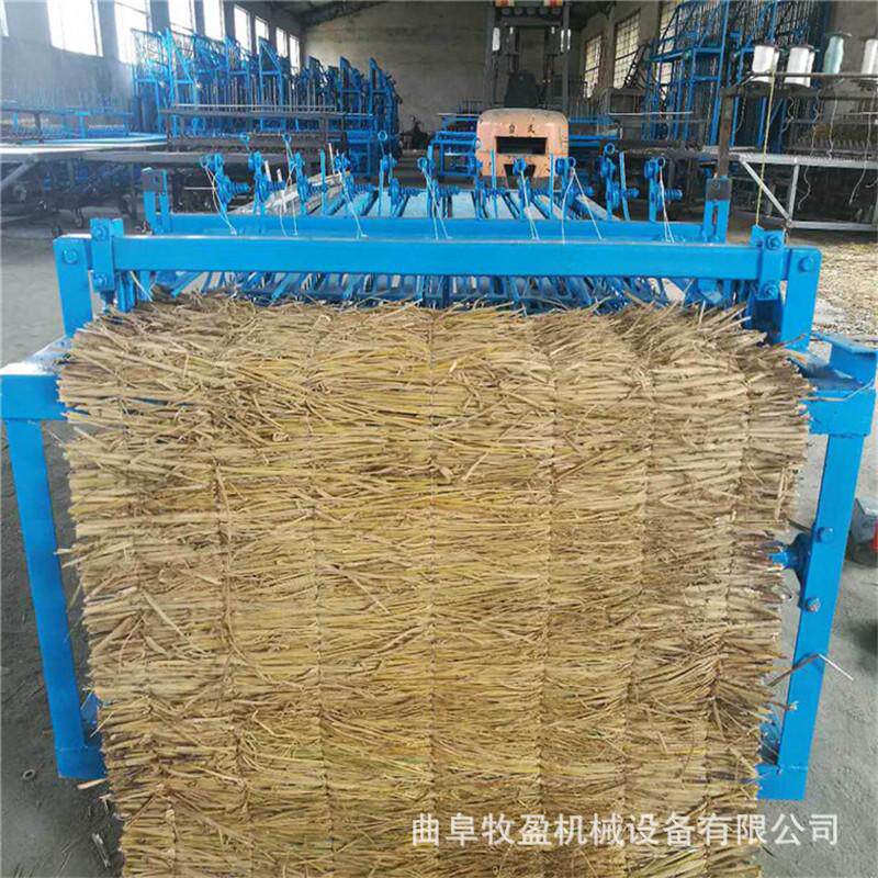 金蝉1.5米稻草编制草帘机电动卵枝自动编织机自动锁边切边苇帘机