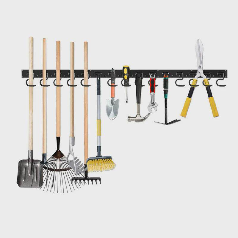 农具多功能架新款塑料背板金属挂钩铁锹摆放工具收纳挂钩挂条,收纳整理,整理架/置物架/收纳架,淘宝优惠券,粉丝福利购,淘宝优惠卷