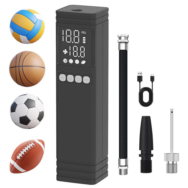 新品便携式球类电动打气筒可充气泵四大球类极速充气噪音低迷你充