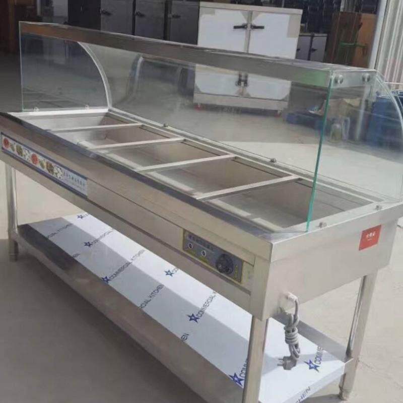 不锈钢保温售饭台蒸菜台用快餐车电热汤池售菜台食堂餐厅快餐台商