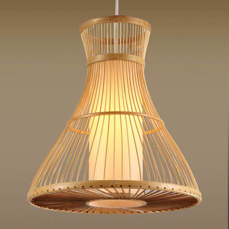 工厂竹编餐厅吊灯现代简约卧室客厅书房吊灯禅意茶室会所竹吊灯