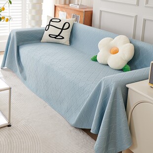 夏季冰丝沙发盖布巾新款2023凉沙发垫感简约清新沙发套罩万能盖巾