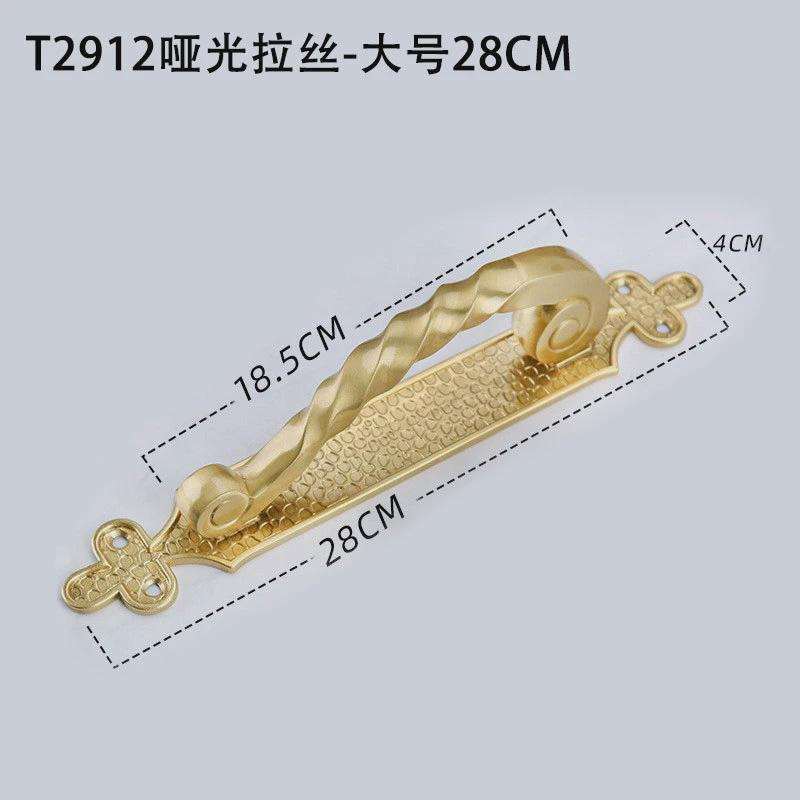 欧式复古对开明装门把手黄铜玻璃门把手房间卧室木门宴会厅门拉手图片