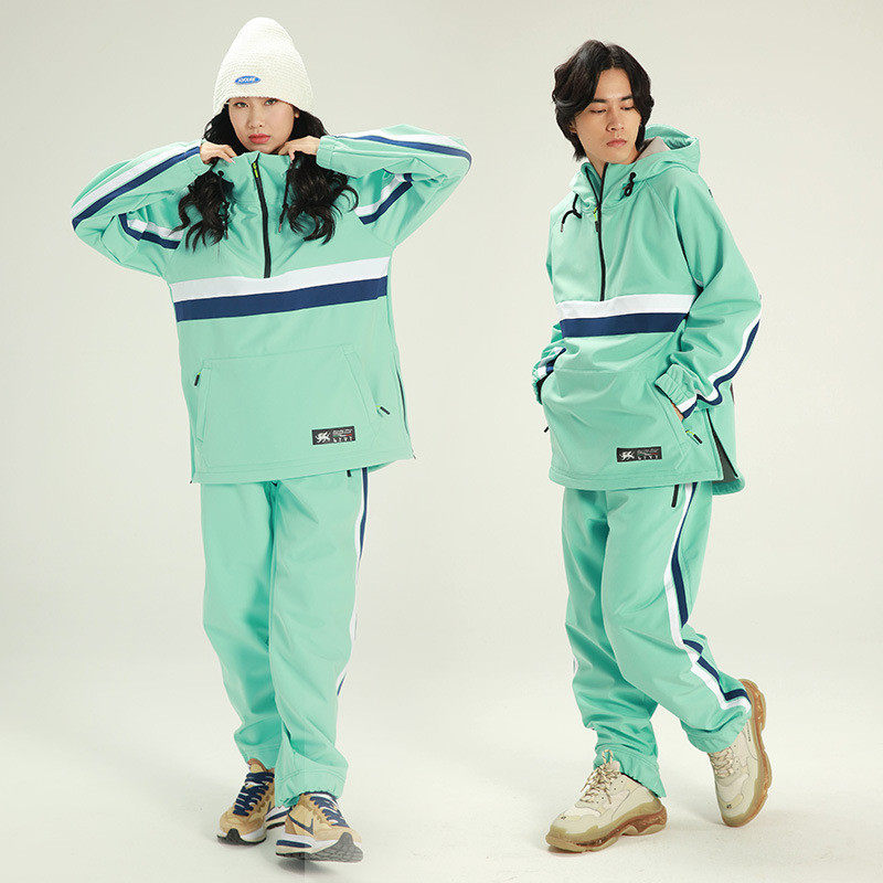 23新款升级防风滑雪服套装女冬季防水情侣时尚雪场加厚保暖显瘦