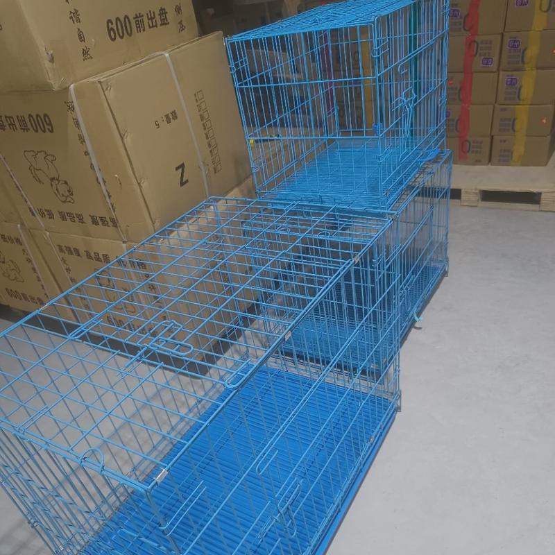 加粗狗笼子家用折叠柴犬柯基加厚加固笼子带厕所室内猫笼子兔鸡笼