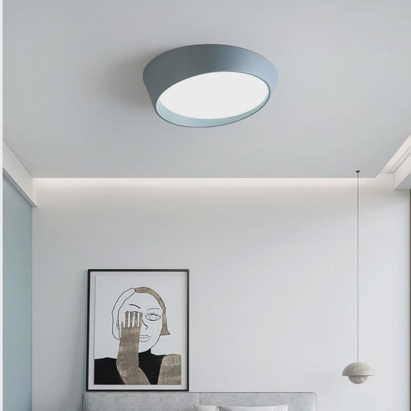 北欧轻奢新款房间灯现代简约极简圆形主卧卧室灯书房阳台吸顶灯
