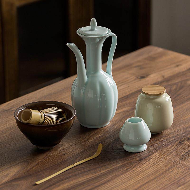 宋代点茶礼品高档茶道茶具套装建盏大号茶杯日式抹茶茶具整套