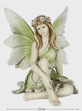 花园少女花仙子欧式创意摆件家居庭院别墅装饰工艺品树脂雕像摆设
