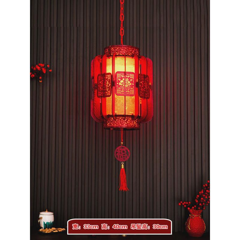 旋转小春节新年宫灯2024仿古阳台大门口高端灯笼挂饰新款过年中式