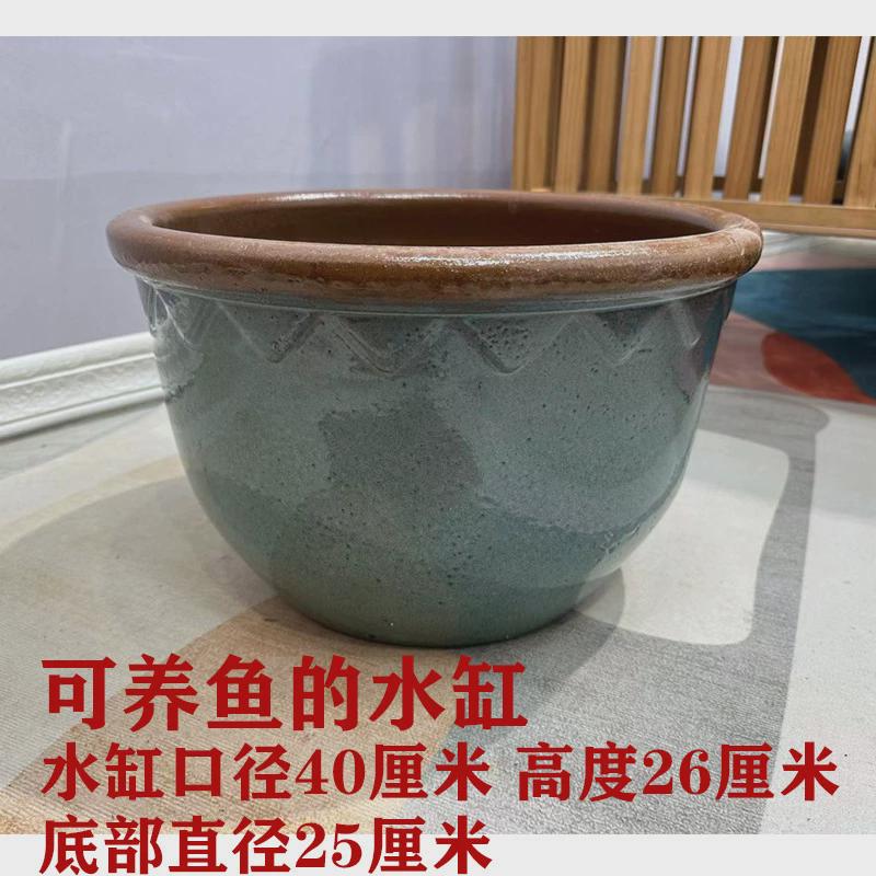 龙缸大花盆陶瓷特大号包邮大号家用粗陶大型种树室外庭院2024