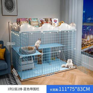 猫笼别墅室内家用宠物猫狗狗围栏笼子铁网栅栏网室内自由空间狗笼