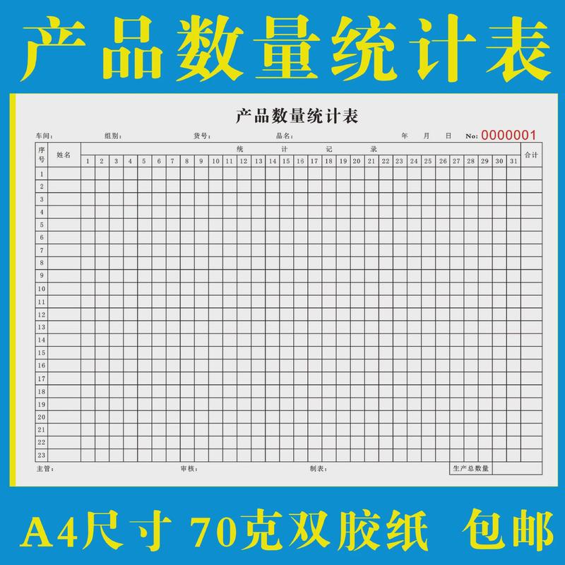 现做二联工厂车间产品数量统计表点货本工资记录单月收据报表账本