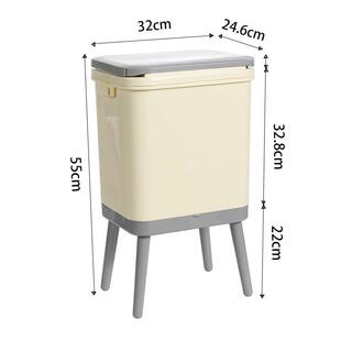 轻奢方形垃圾桶卧室高脚现代简约卫生间大容量按压带盖床边垃圾桶