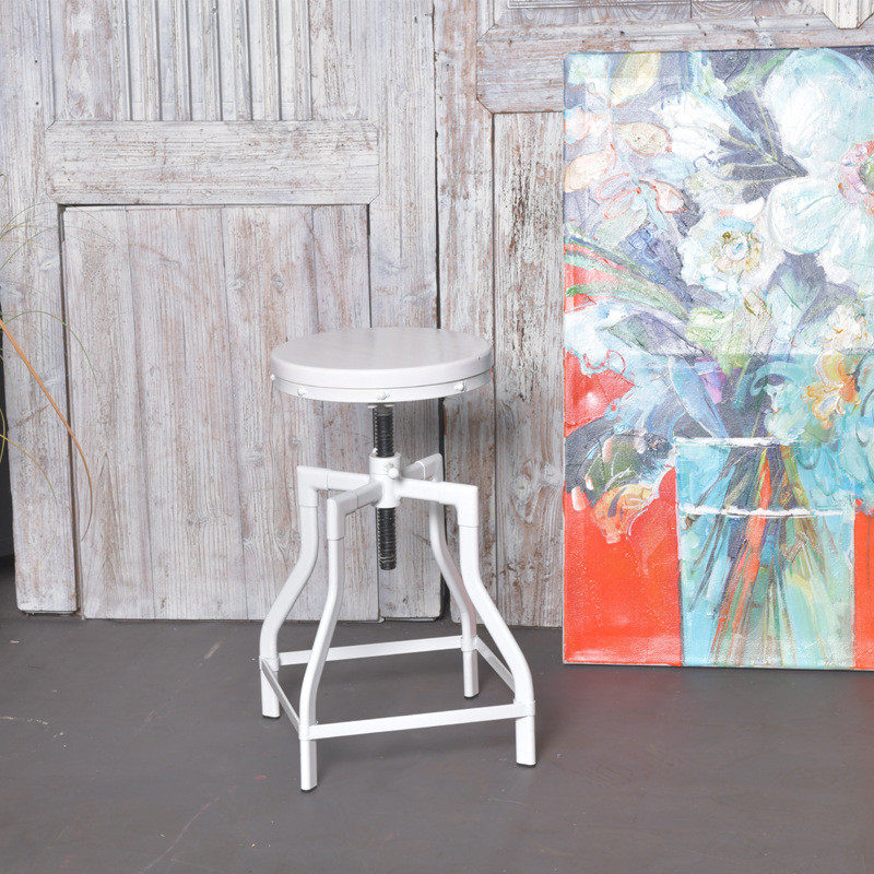 厂家直销工业风创意酒吧升降吧台椅客厅铁艺实木座椅酒吧凳