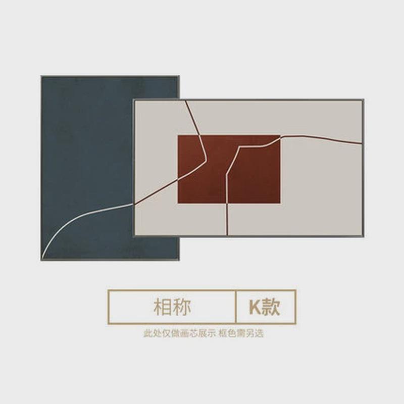 现代大气双层客厅装饰画大幅抽象创意沙发背景墙挂画艺术暖色壁画