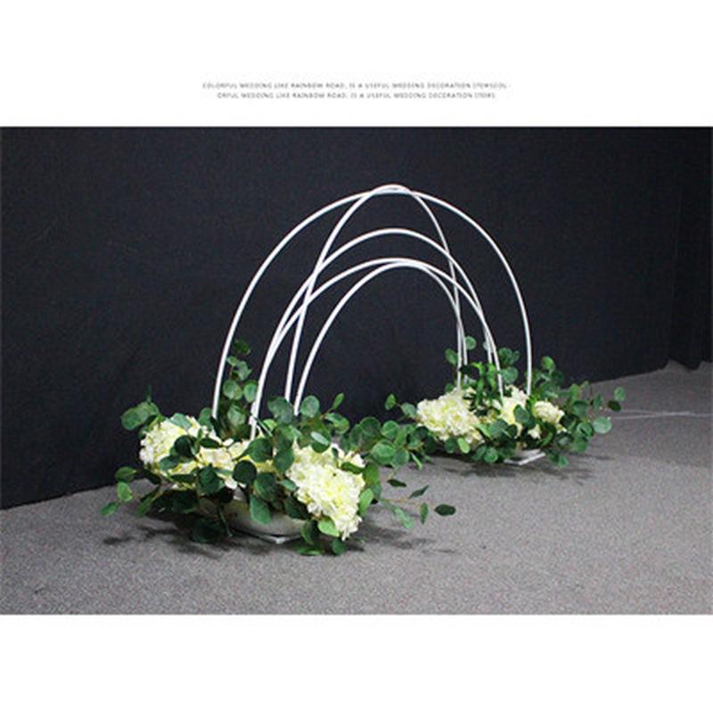 新款铁艺婚庆道具五彩缤纷婚礼插花花器路引t台布置装饰现场摆设