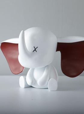 客厅创意大耳朵小飞象可爱雕塑摆件样板间儿童房简约现代家居饰品