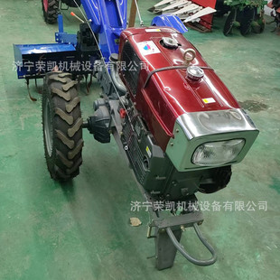两轮手扶拖拉机农用旋耕起垄播种机电启动柴油手扶拖车犁地打田机