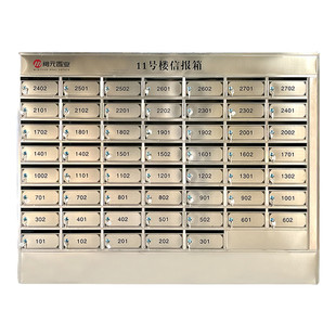 不锈钢信报箱小区信报箱12门24门36门48门信报箱落地挂墙智能信箱