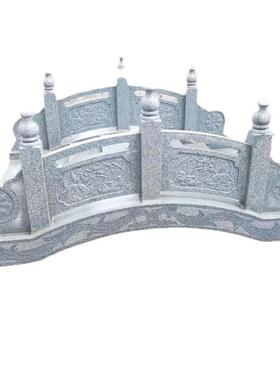 花岗岩石拱桥摆件小桥流水浮雕景观石雕石桥户外花园河道装饰