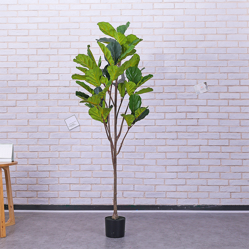 现货北欧风优质仿真批发家居装饰大造景室内陈列琴叶榕盆栽摆件