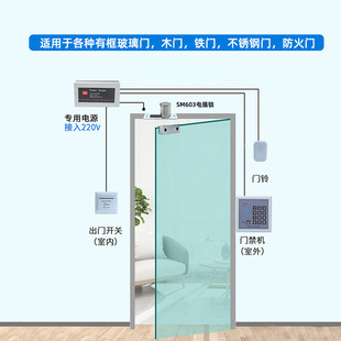 低温插小型迷你门禁电防水锁12v24v两芯玻璃门电控锁门禁插销锁