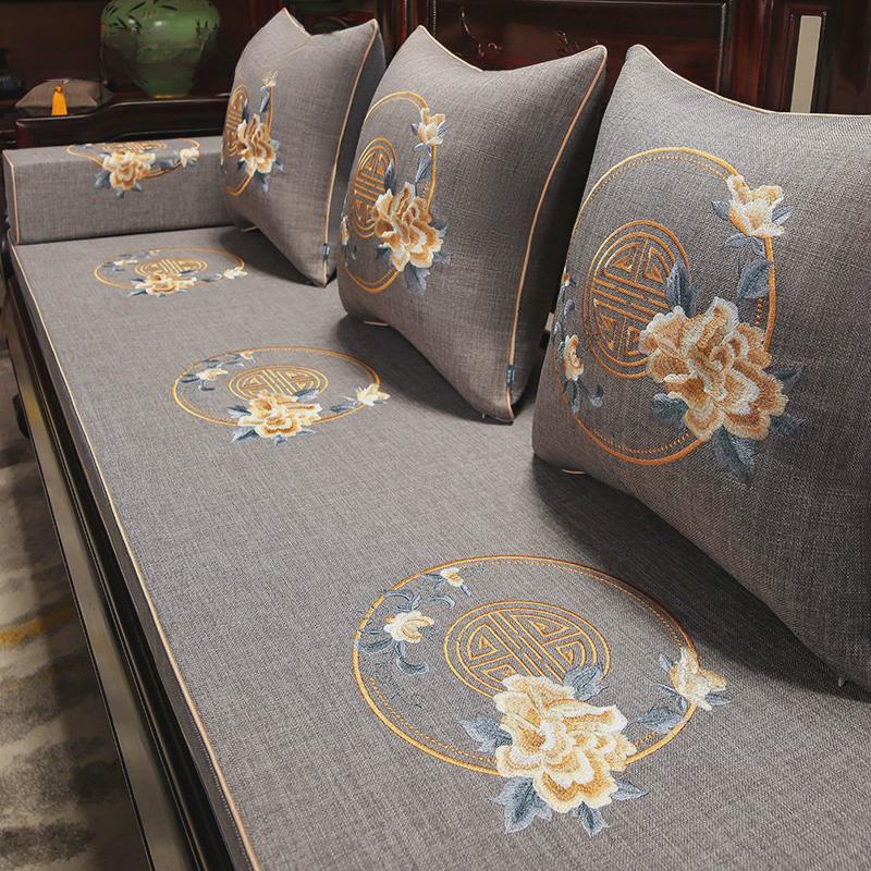 垫子红木沙发坐垫高密度海绵罗汉床垫套高端乳胶垫实木椅子新中式