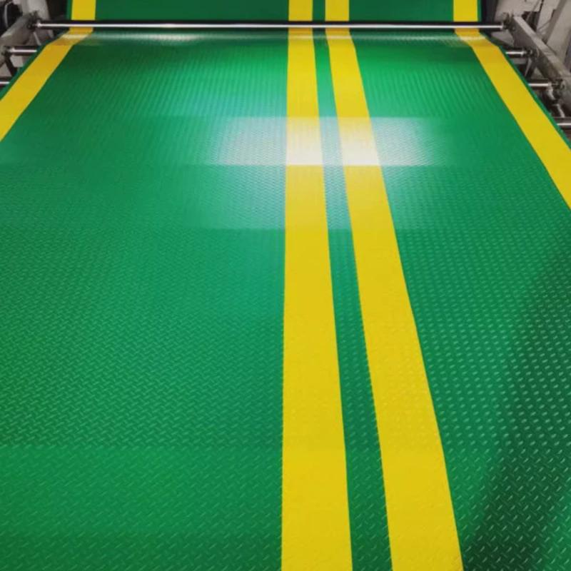 牛津胶熟加厚2.5毫米厚度黄边防疲劳防水防滑地垫车间用耐磨耐压