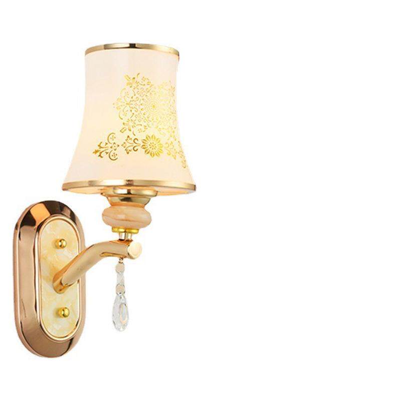 简约欧式现代时尚玻璃床头壁灯，卧室壁灯，客厅走廊led壁灯