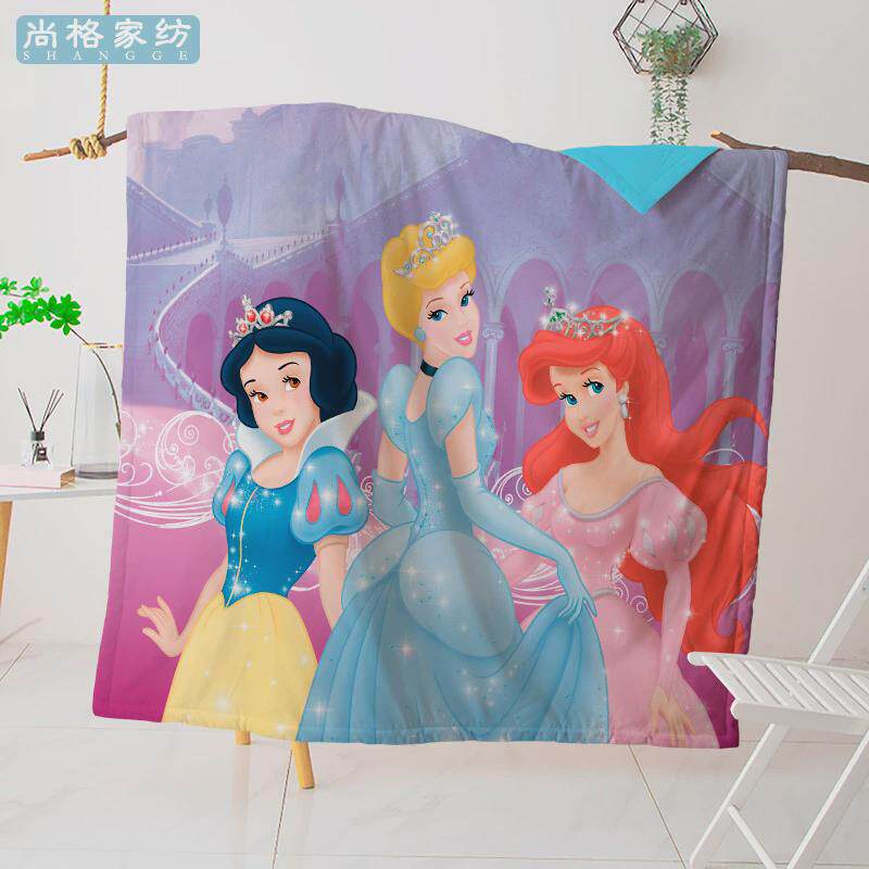 白雪公主卡通可爱亲磨毛全棉空调被肤夏凉被可机洗夏季被午休毯