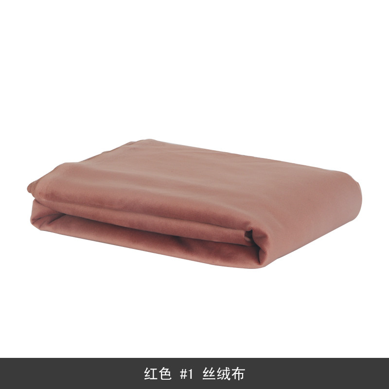 tuf4欧式甜品台桌布婚礼桌子背景装饰拍摄道具布轻奢棕色丝绒餐