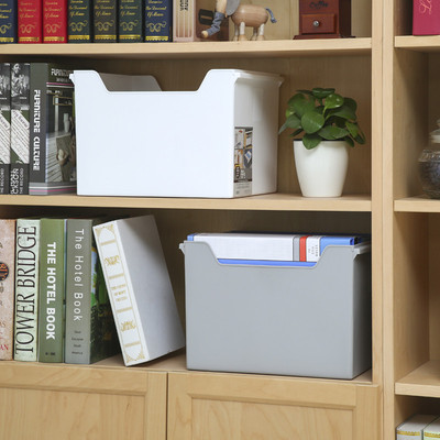 A4纸收纳盒大号办公桌书桌文件整理盒档案大资料储物盒桌面北飞霞