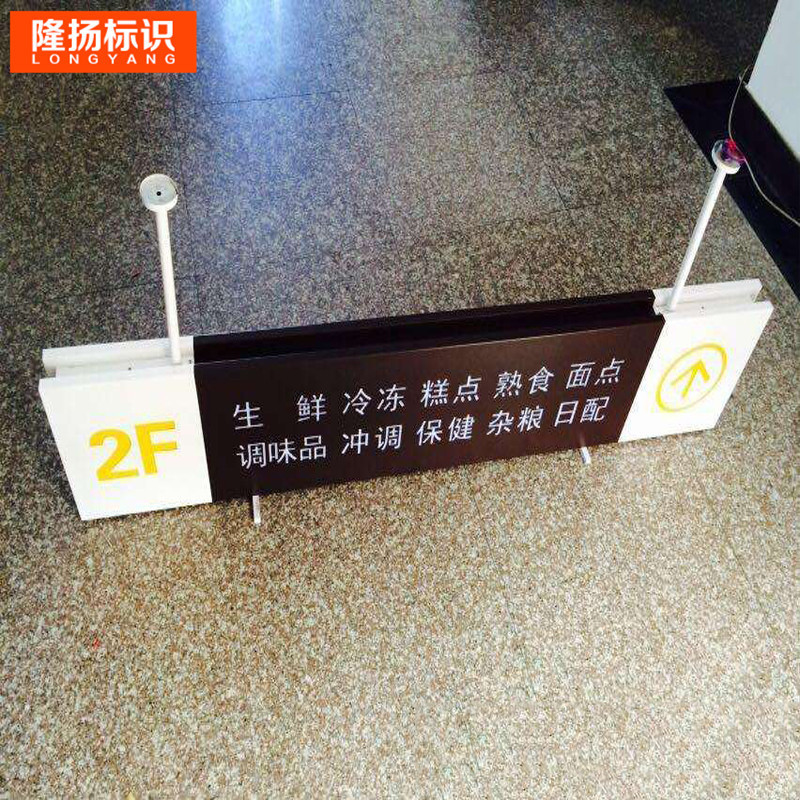 商场指示牌吊牌立牌展示牌镂空双面发光双面发光灯箱吊牌立导向牌