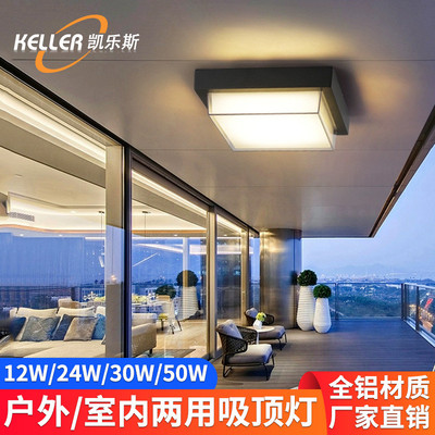 户外吸顶灯防水防虫阳台庭院凉亭入户大门口走廊过道室外房檐顶灯