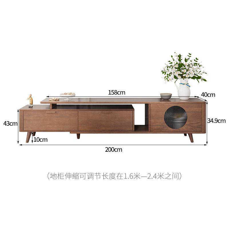 房间电视柜卧室长条矮柜飘窗伸缩茶几组合套装简约客厅