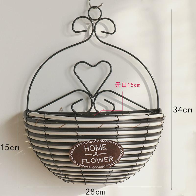 创意壁挂花篮藤编草编柳编花盆墙挂吊篮绿萝花盆墙面装饰手工新品