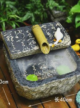 ki9s户外摆室外装饰鱼池庭院循环水水景花园鱼缸落地流水假山喷泉