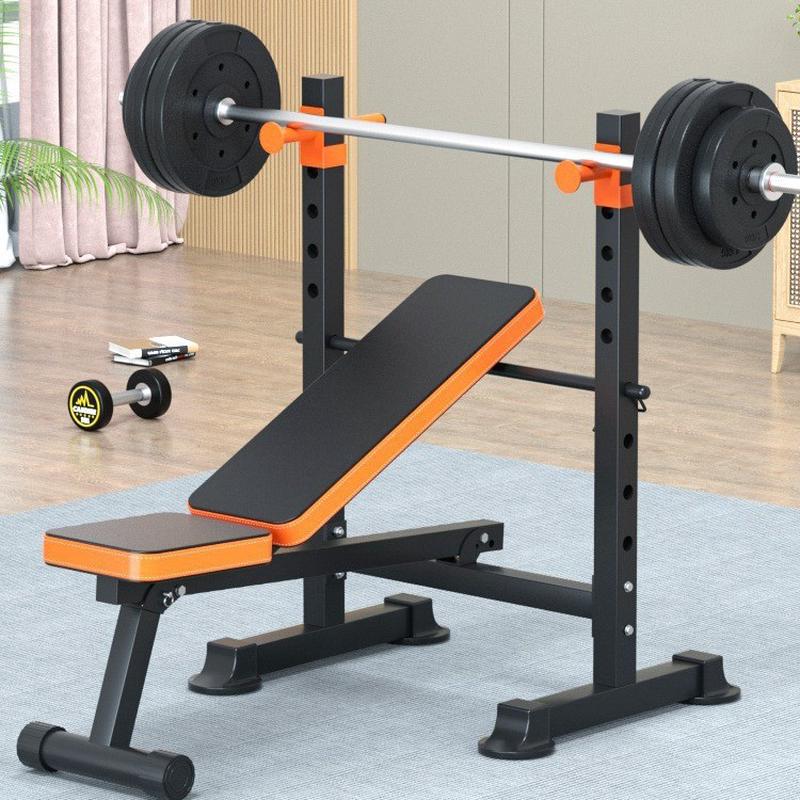 卧推架杠铃套装可折叠飞鸟床家用健身器材多功能深蹲架举重哑铃凳