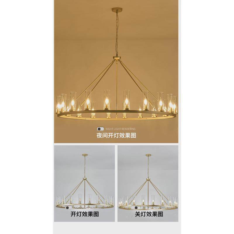供货美式复古工业风吊灯客厅卧室灯圆形简约大气家用蜡烛灯,家装灯饰光源,餐厅吊灯,淘宝优惠券,粉丝福利购,淘宝优惠卷